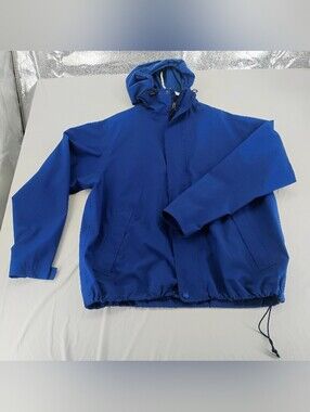 L.L. Bean Royal Blue Hooded Raincoat